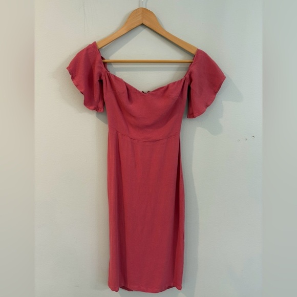 Reformation Marla Sheath Dress In Pink Size 0 - Picture 2 of 8